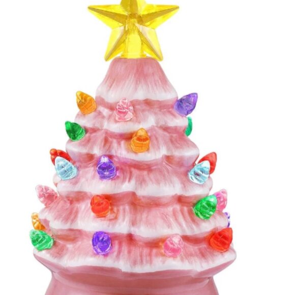 Mr. Christmas 5in. LED Nostalgic Holly Ceramic Tree BRAND-NEW w/ALL tags - Picture 12 of 16